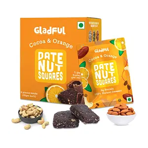 Gladful Date Nut Squares - Cocoa and Orange - Pack of 1