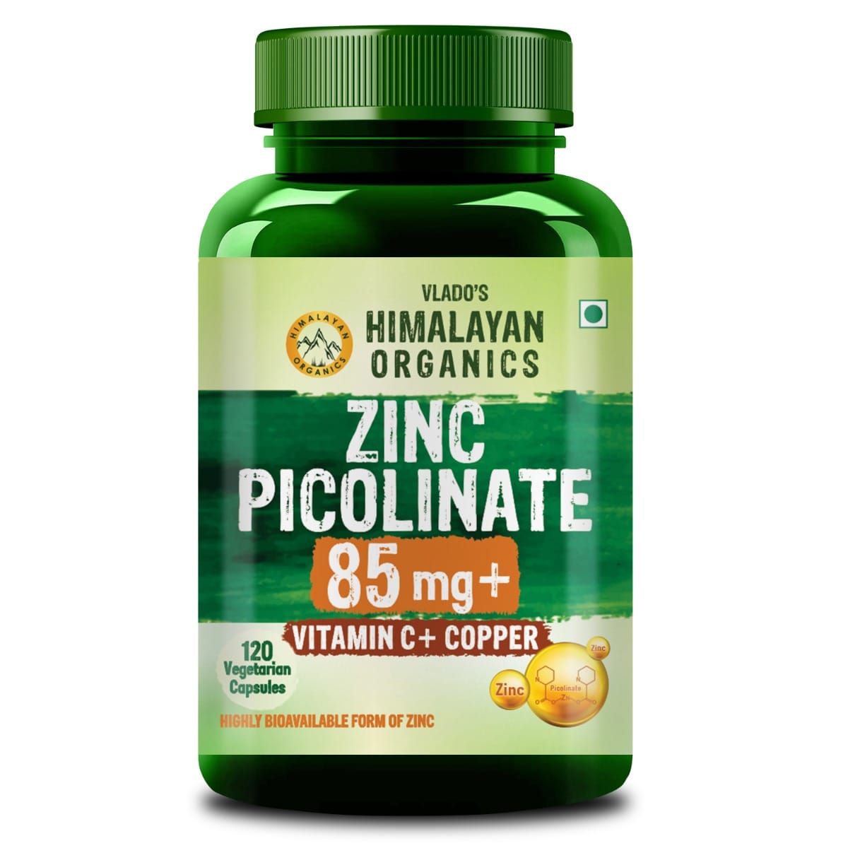 Vlado's Himalayan Organics Zinc Picolinate with Vitamin C & Copper | Zinc Supplements for Men with 100% RDA Zinc | Immunity & Cellular Health Support – 120 capsules-picture-17