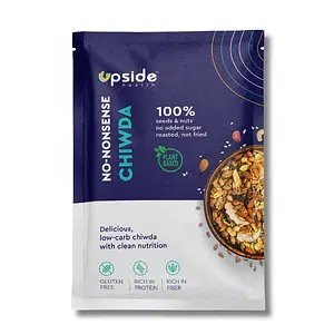 Upside Health No-Nonsense Chiwda - 100% Seeds & Nuts | Keto Friendly, Vegan, Diet Namkeen, Gluten-Free | All-Natural, High-Fiber & Protein Snack | Low Carb with No Added Sugar or Preservatives - 100g