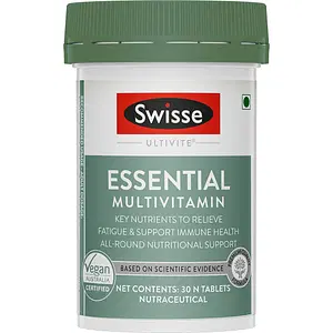 Swisse Ultivite Essential Multivitamin Key Nutrients To Relieve Fatigue & Support Immune Health All - Round Nutritional Support - 30 Tablets