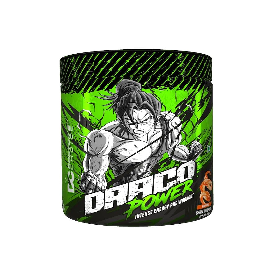 

DC DOCTORS CHOICE Pre Workout Draco Power Extreme Power, Endurance, Energy, Focus, Beta Alanine, Caffeine, L -Citrulline (Bloody Orange) - 100g