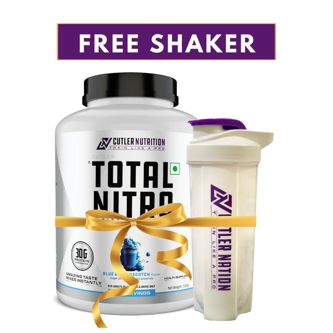 

Cutler Nutrition Total Nitro-Blue Butterscotch- 30 g Protein, 3 g Creatine Monohydrate-1.8 kg