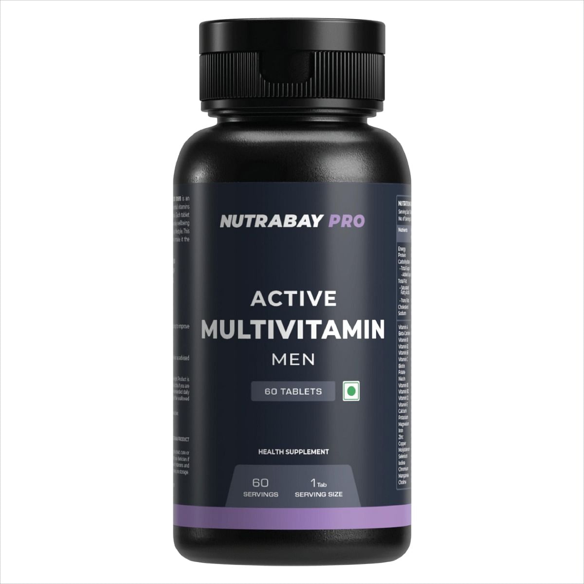 

Nutrabay Pro Active Multivitamin for Men - 25 Vitamins & Minerals with Zinc, Vitamin C, Vitamin D and Multiminerals, Enhances Energy, Stamina & Imm...