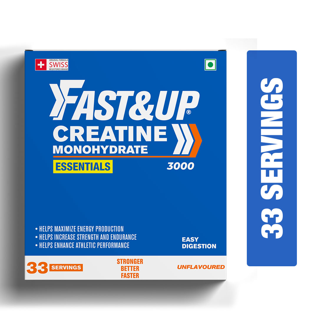 Fast & Up Creatine Monohydrate (100 gms, 33 Servings), Helps Sustain