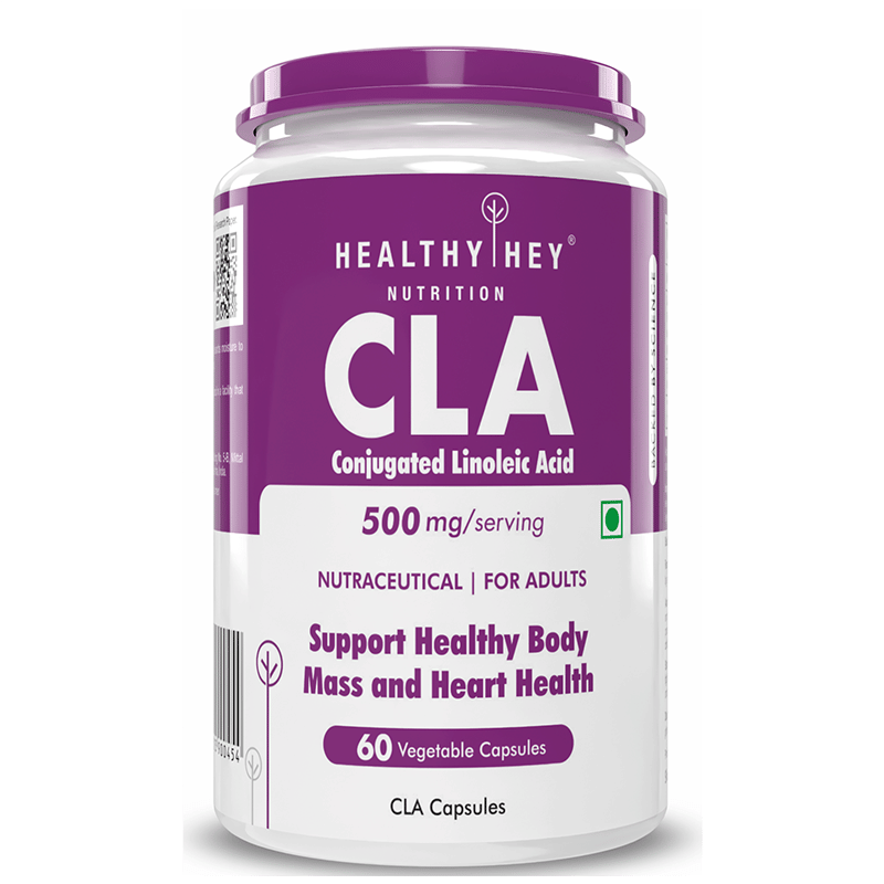 

HealthyHey Nutrtion CLA 500 - Conjugated Linoleic Acid - Helps Fat Oxidation - 500mg (60 Veg. Capsules)