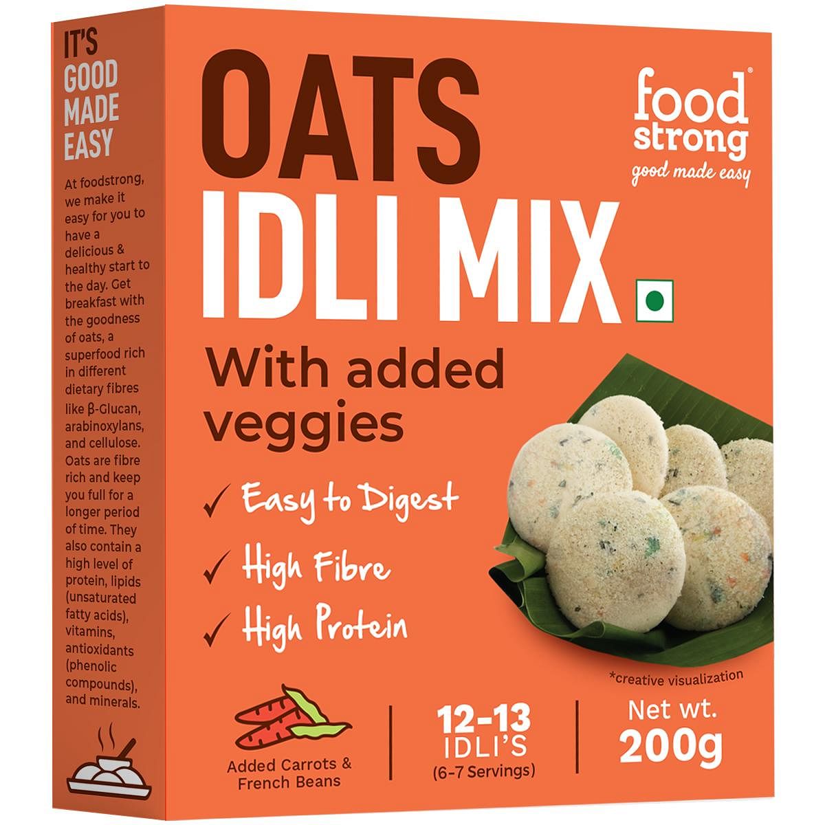 

Foodstrong Oats Idli Mix | 200g