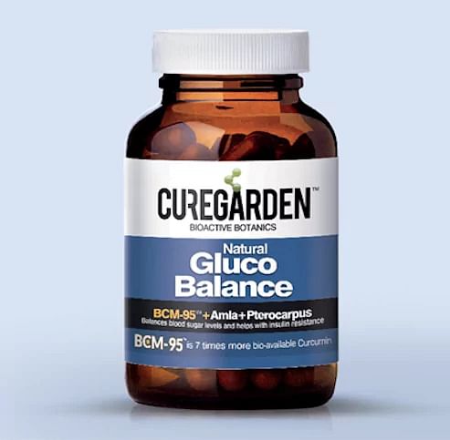 

Curegarden Gluco Balance Supplement, Capsule made by Combining Amla, Turmeric and Pterocarpus Extract Helps to Control Blood Sugar, Diabetes- 60 Caps