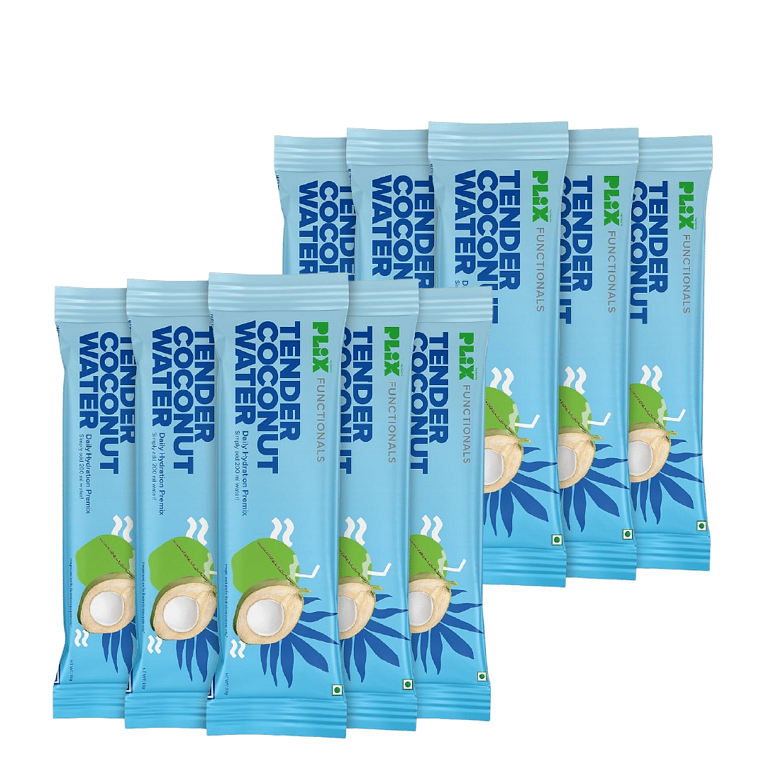 

PLIX Tender Coconut Water Premix Powder (Pack of 30) with Natural Electrolytes for an Instant Energy fix, easy Digestion Daily Hydration & Healthy ...