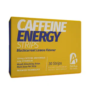 BonAyu Caffeine Energy Mouth Dissolving Strips for Men and Women (30 Strips)