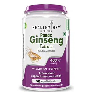 Healthyhey Nutrition Panax Ginseng 400Mg - 90 Vegetable Capsules