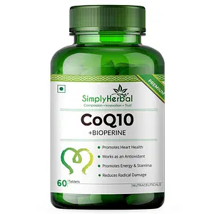 Simply Herbal CoQ10 Natural Coenzyme Q10 Tablets 