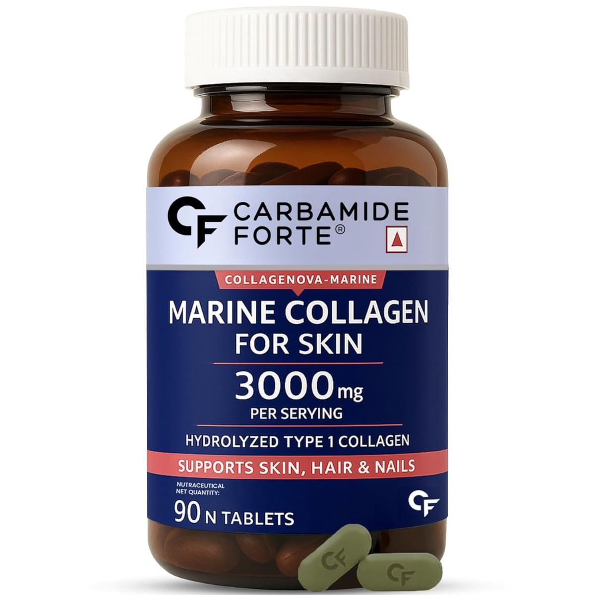 

Carbamide Forte Hydrolyzed Marine Collagen Peptides 3000mg | Tablets 90 | Skin | Hair | Nails
