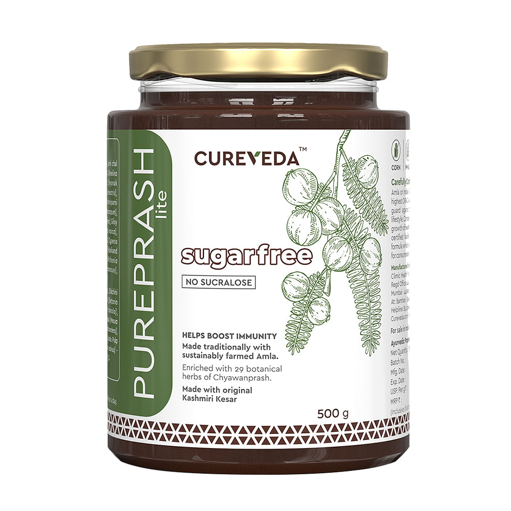 

Cureveda Pureprash Lite-Sugarfree Chyawanprash, Safe for Diabetics, Low Calories, Organic Immunity Booster for All Age Groups with Saffron/Kesar, N...