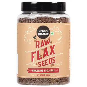 Urban Platter Raw Flax Seeds, 500g [Alsi, Heart-Healthy, Keto Friendly, Use in Salads, After Meal Digestive]