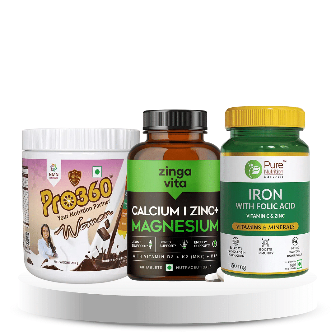 

Mid life Wellness Kick start Bundle (Protein + Multivitamin + Cal + Mg )