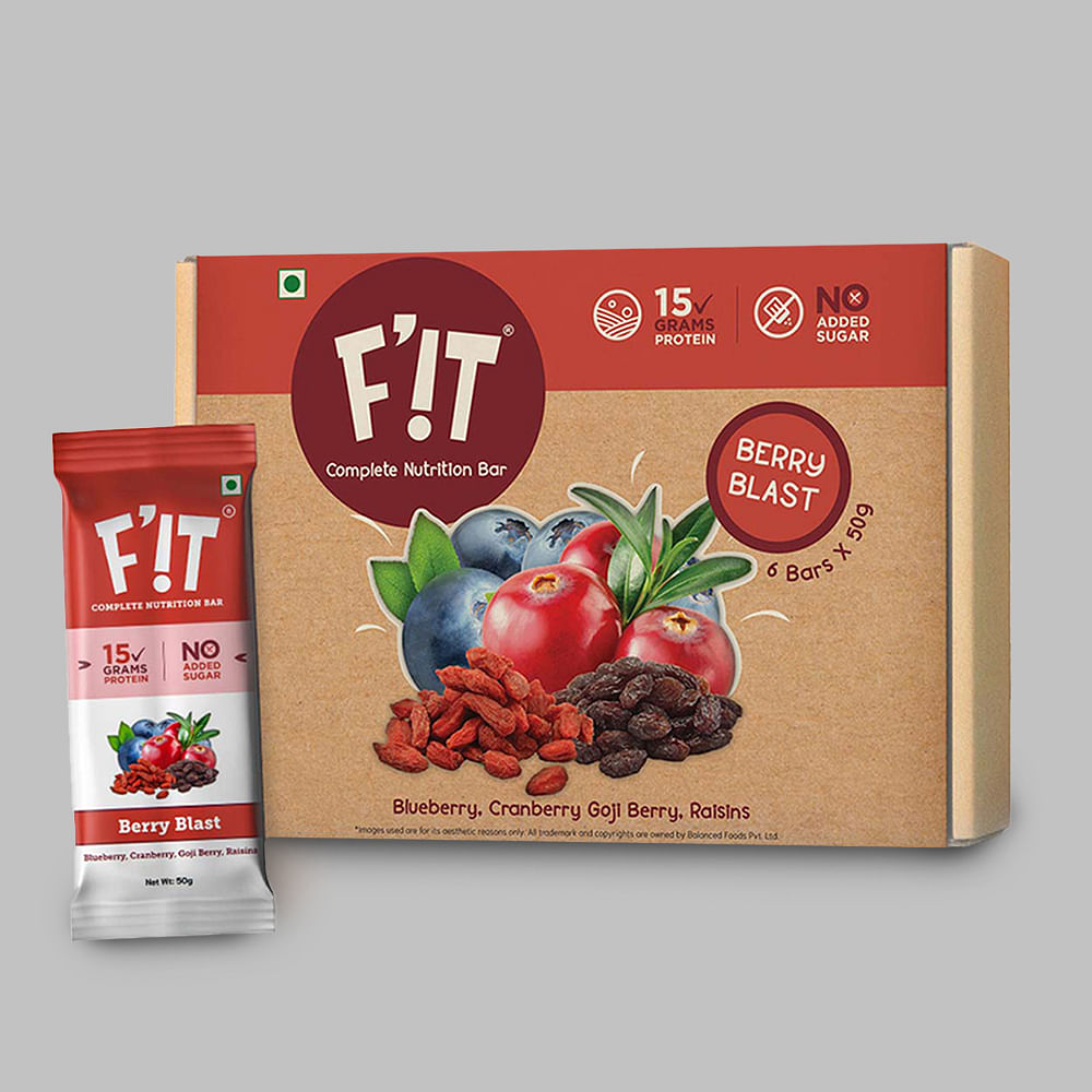 

F'iT Nutrition Bar - Berry Blast (Pack of 6)