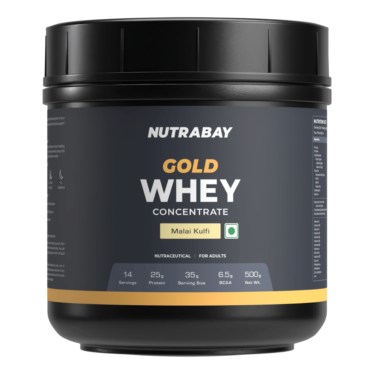 

Nutrabay Gold 100% Whey Protein Concentrate with Digestive Enzymes & Vitamin Minerals, 25g Protein | Protein Powder for Muscle Support & Recovery -...