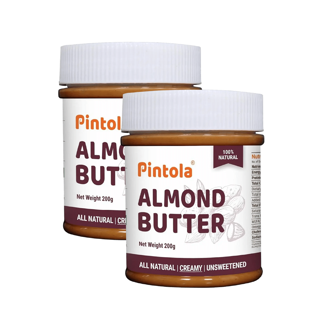 

Pintola All Natural Almond Butter Made With Premium Almonds Only | Rich In Protein, Naturally Gluten-Free, Zero Added Sugar| Unsweetened, Creamy, 2...