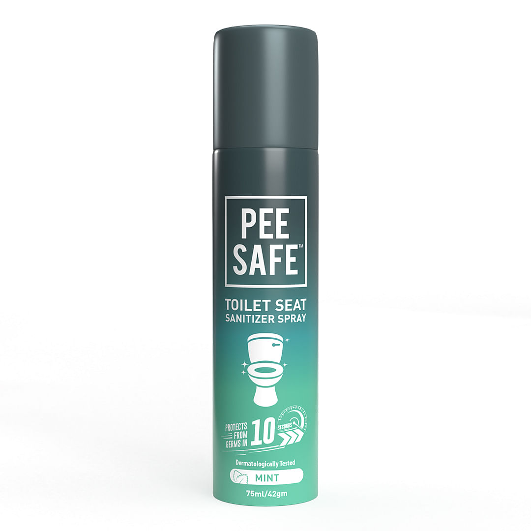 

Pee Safe Toilet Seat Sanitizer Spray (75 ml) - Mint Reduces The Risk of UTI & Other Infections Kills 99.9% Germs & Travel Friendly | Anti Odour, De...