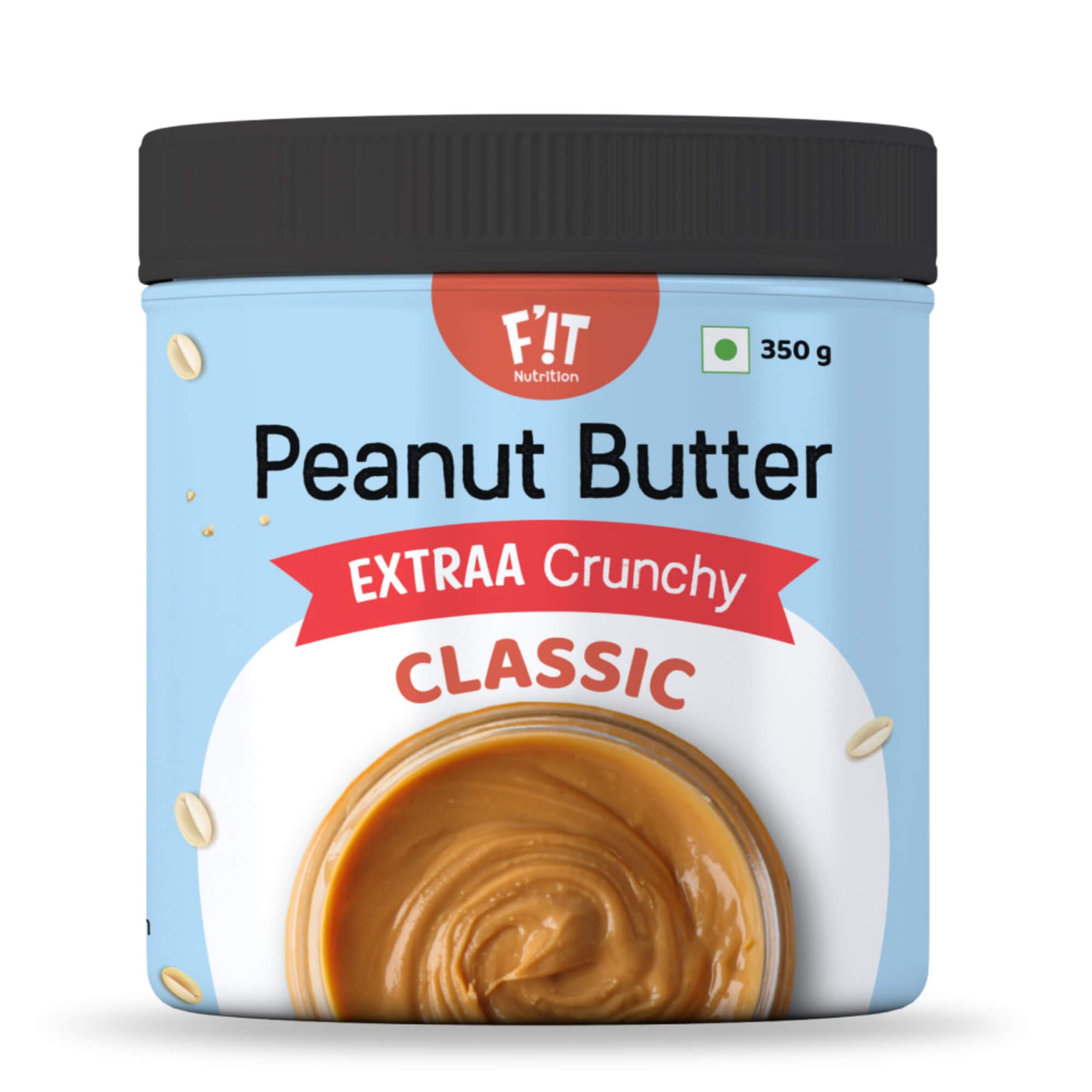 

F'iT Nutrition Classic Peanut Butter EXTRAA Crunchy, Rich in Protein Gluten Free 350g