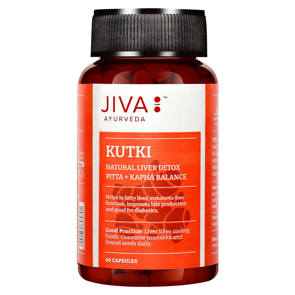 

Jiva Ayurveda Kutki Capsules | Liver Support & Detox - 60 Capsules, Pack of 1