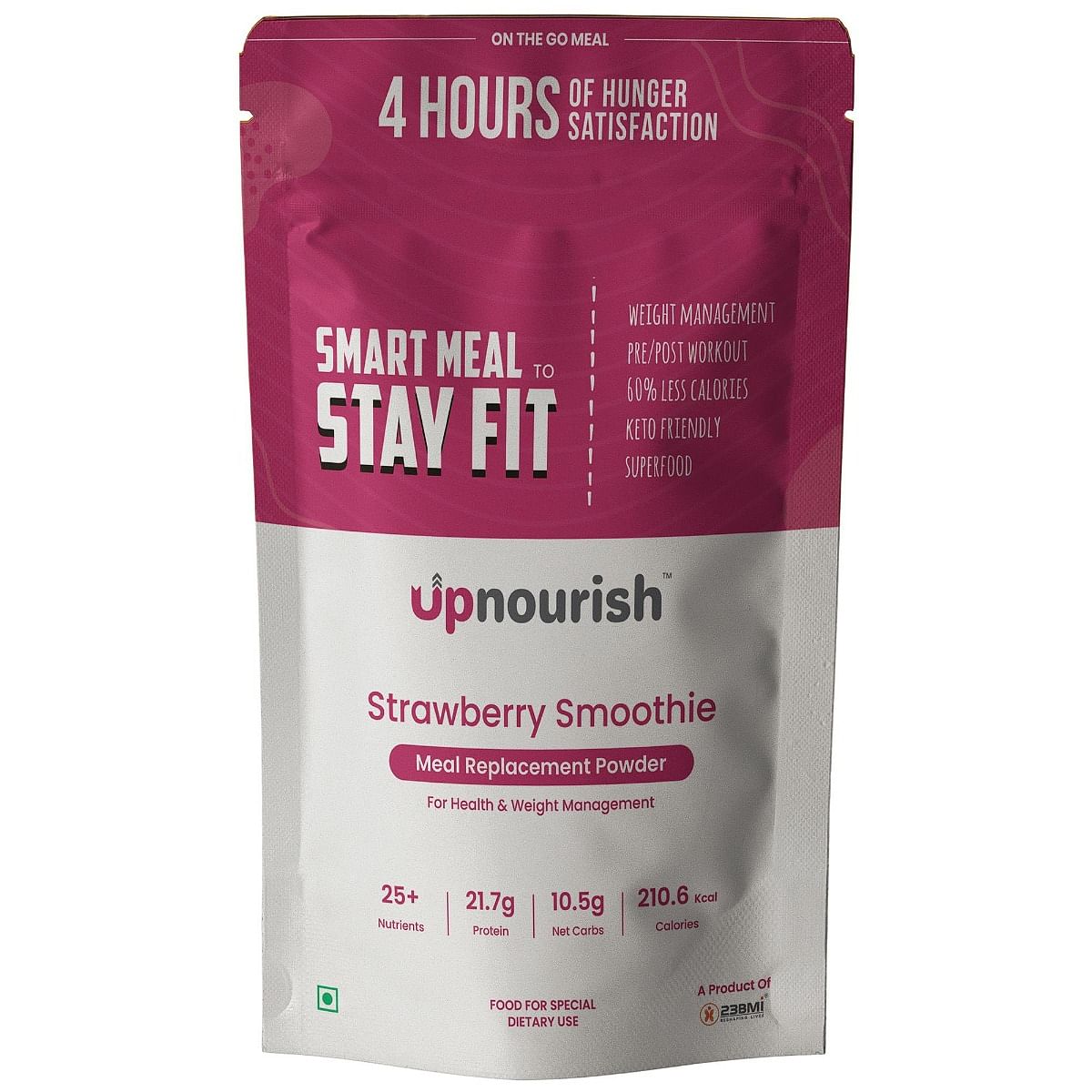 

UpNourish Strawberry Meal Replacement Smoothie (50g x 4)