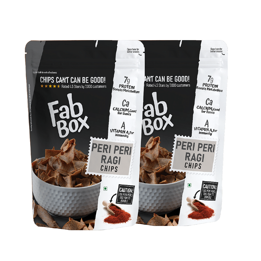 

Fabbox Peri Peri Ragi Chips 215g | Pack of 2