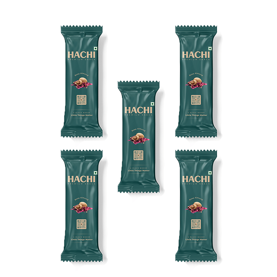 

Hachi With Love Premium Rose Almond Granola Pouch Pack Of 5 (35g Each)