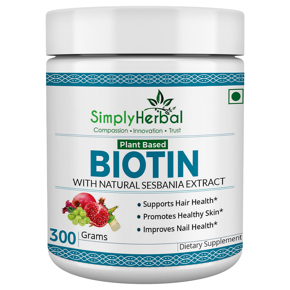 Simply Herbal Natural Biotin Powder Healthier Skin for Men & Women – 300 gm