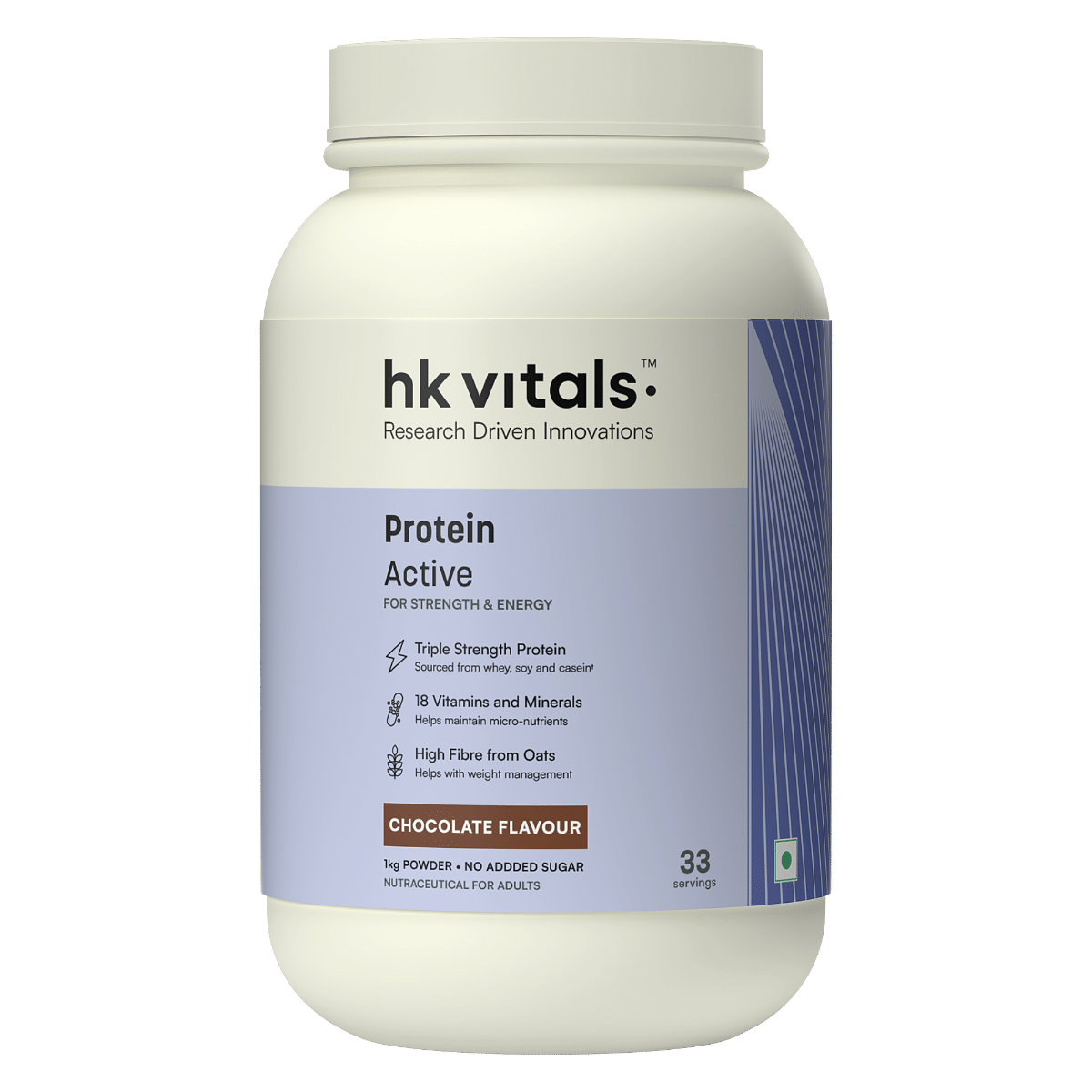 hk vitals Protein Active (Chocolate, 1kg ) | All in One Triple Strength Protein | Immunity, & Stress-Relief-image-3