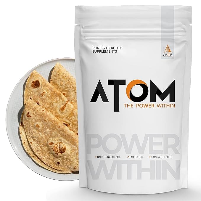 

AS-IT-IS ATOM Roti Protein 1kg | Make Roti's Protein Rich | Easy to use | 25g Protein per Serving