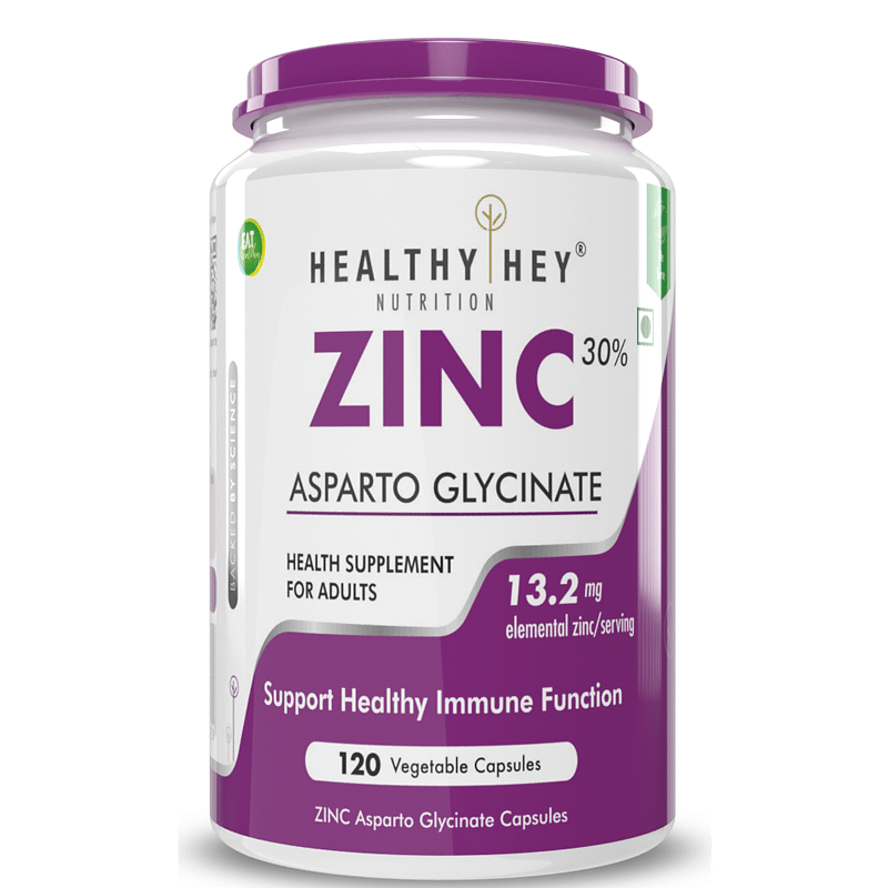 

HealthyHey Nutrition Zinc Asparto Glycinate - 120 Capsules