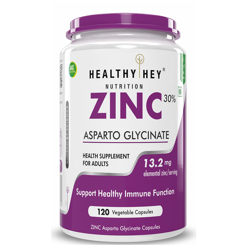 

HealthyHey Nutrition Zinc Asparto Glycinate - 120 Capsules