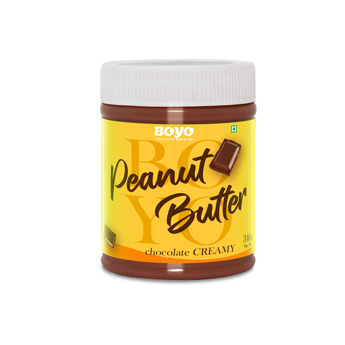 

BOYO Peanut Butter 340g Each, Peanut Butter Chocolate flavor (Creamy) High Protein (67g) Peanut Butter, Gluten Free, Non-GMO (Pack of 1)