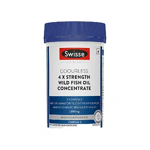 Swisse Ultiboost Odourless 4X Strength | 60 Tablets | Fish Oil | Omega 3 | Joint | Heart