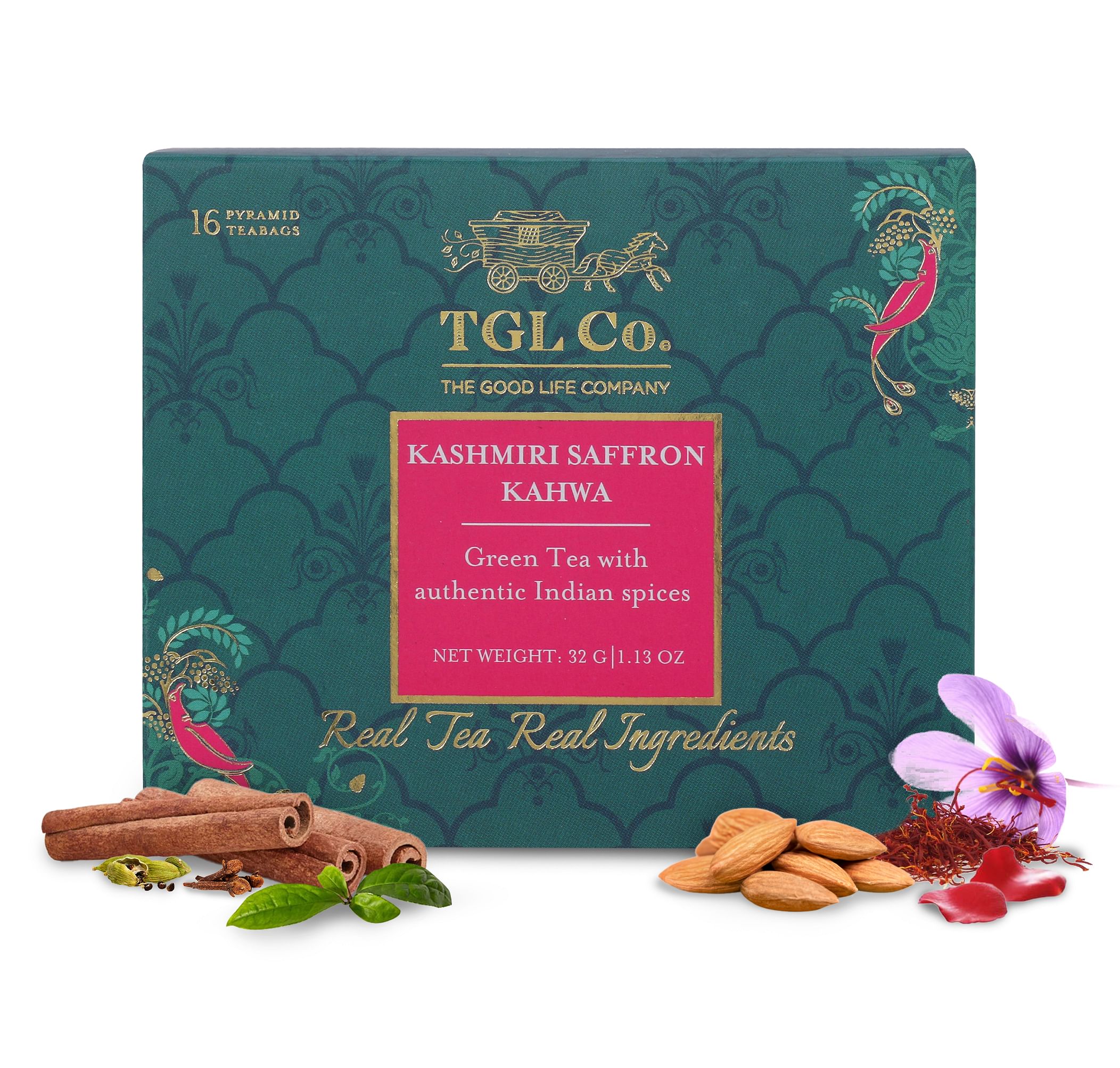 

TGL Co. Kashmiri Kahwa Green Tea 16 Tea Bags