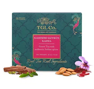 TGL Co. Kashmiri Kahwa Green Tea 16 Tea Bags