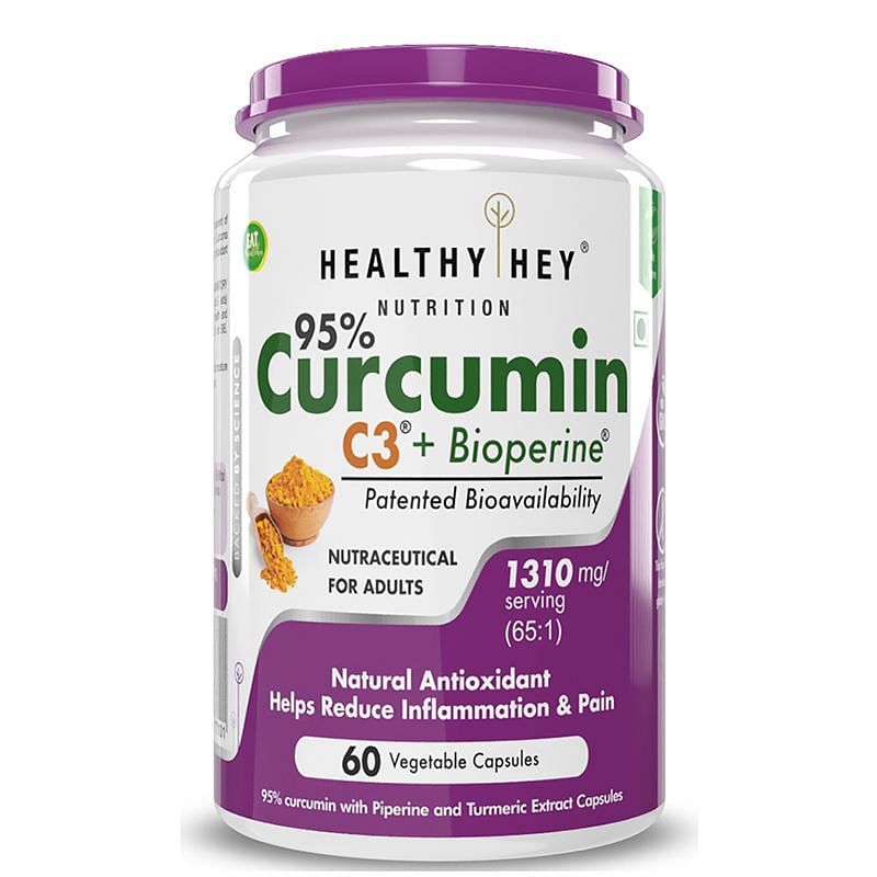 

Healthyhey Curcumin With Piperine (Bioperine) 1310Mg, Organic Turmeric, Vegetable 60 Caps