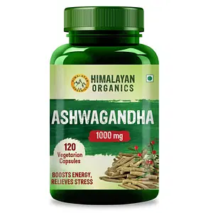 Himalayan Organics Ashwagandha 1000Mg | 120 Capsules | Boost Energy | Relieves Strees