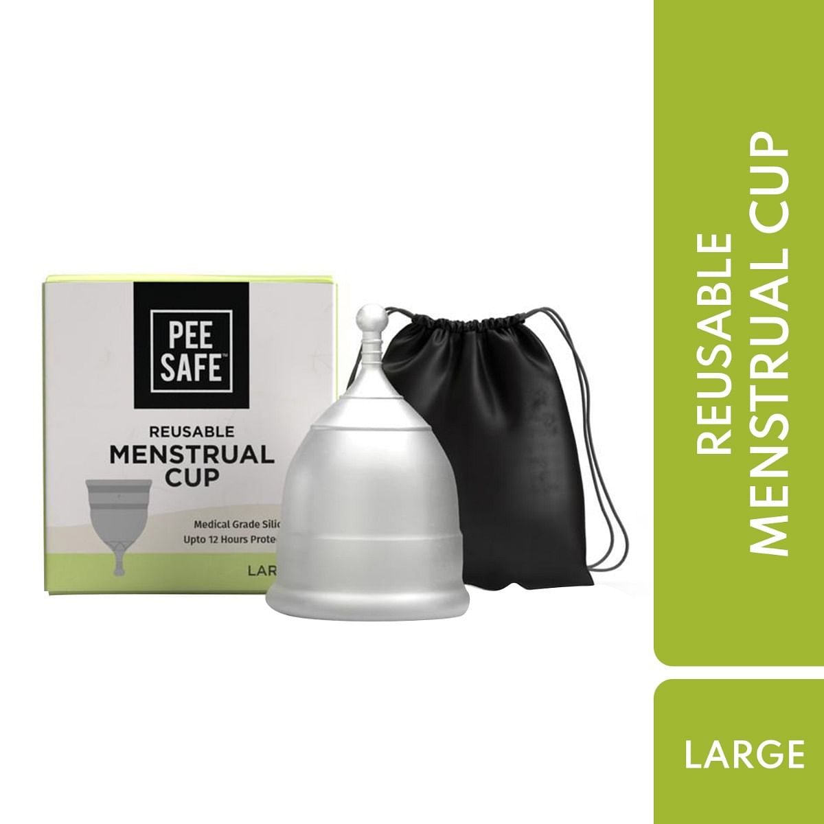 

Pee Safe Menstrual Cups For Women | Large Size With Pouch | Odour/Infection/Rash Free | Protects Upto 8-10 Hours | Made With Medical Grade Silicone…
