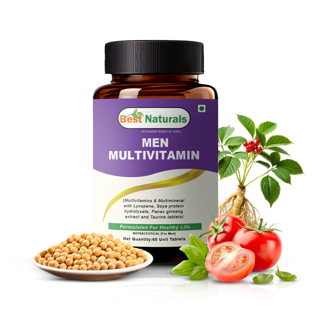 

Best Naturals Men’s Multivitamin – With Lycopene, Ginseng & Taurine – 2-Month Supply – 60 Tablets – Trusted Brand from USA