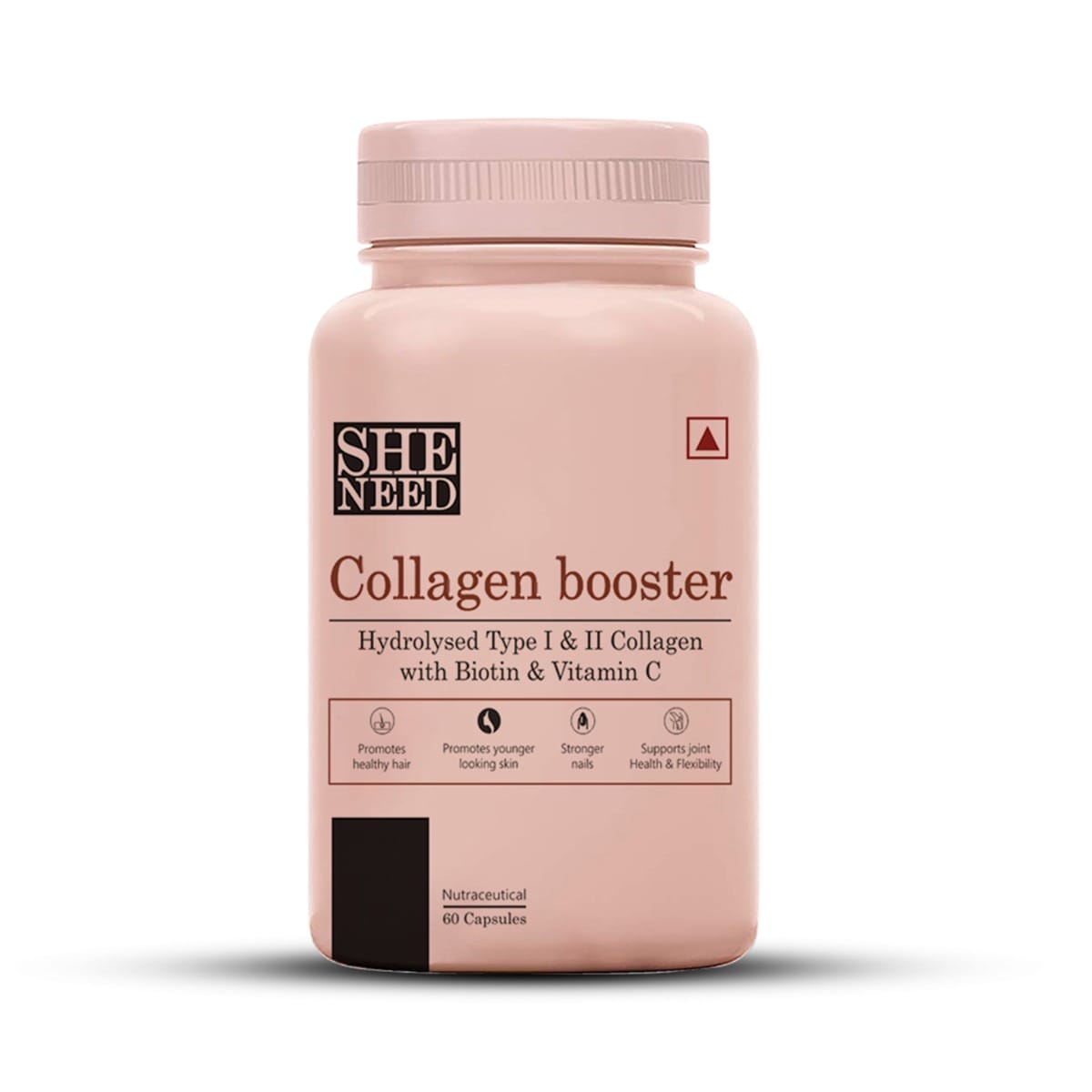 

SheNeed Collagen Booster with Hydrolysed Collagen, Anti-Aging, Beauty, Skin Repair & Pigmentation, Vegan for Men & Women – 60 Capsules
