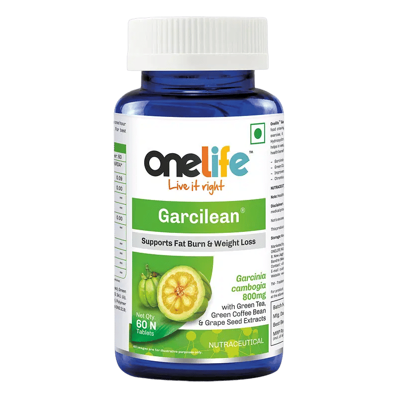 

Onelife Garcilean Garcinia Cambogia 800mg with Green Tea, Coffee Bean, Grape Seed Extract & Chromium Picolinate to help in Weight Management, Metab...