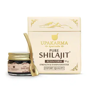 UPAKARMA Ayurveda Pure Shilajit Resin Form 10g to Boost Performance, Power, Stamina, Endurance and Strength, Pack of 1