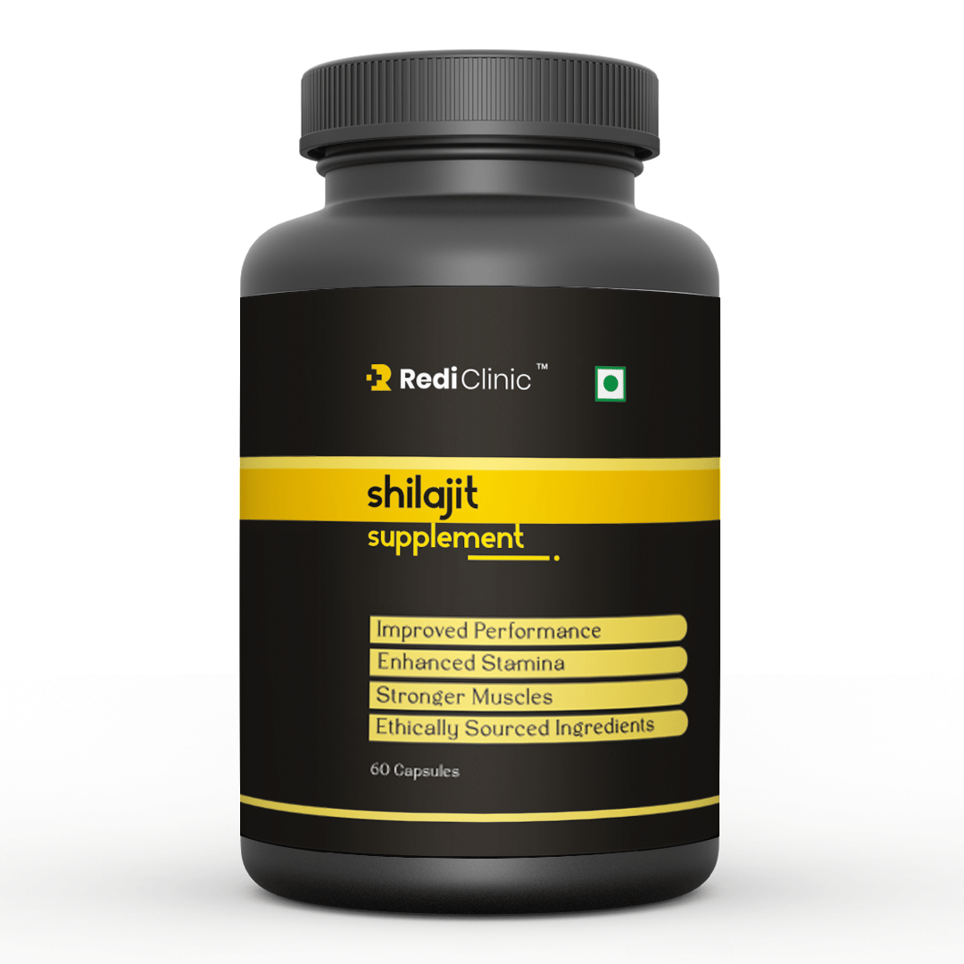 

RediClinic Shilajit Capsules | For Stamina, Muscle Growth & Energy - 60 Capsules