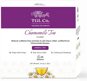 TGL Co. Chamomile Tea 25 Tea Bags |Herbal Tea (Dust Tea Bags)