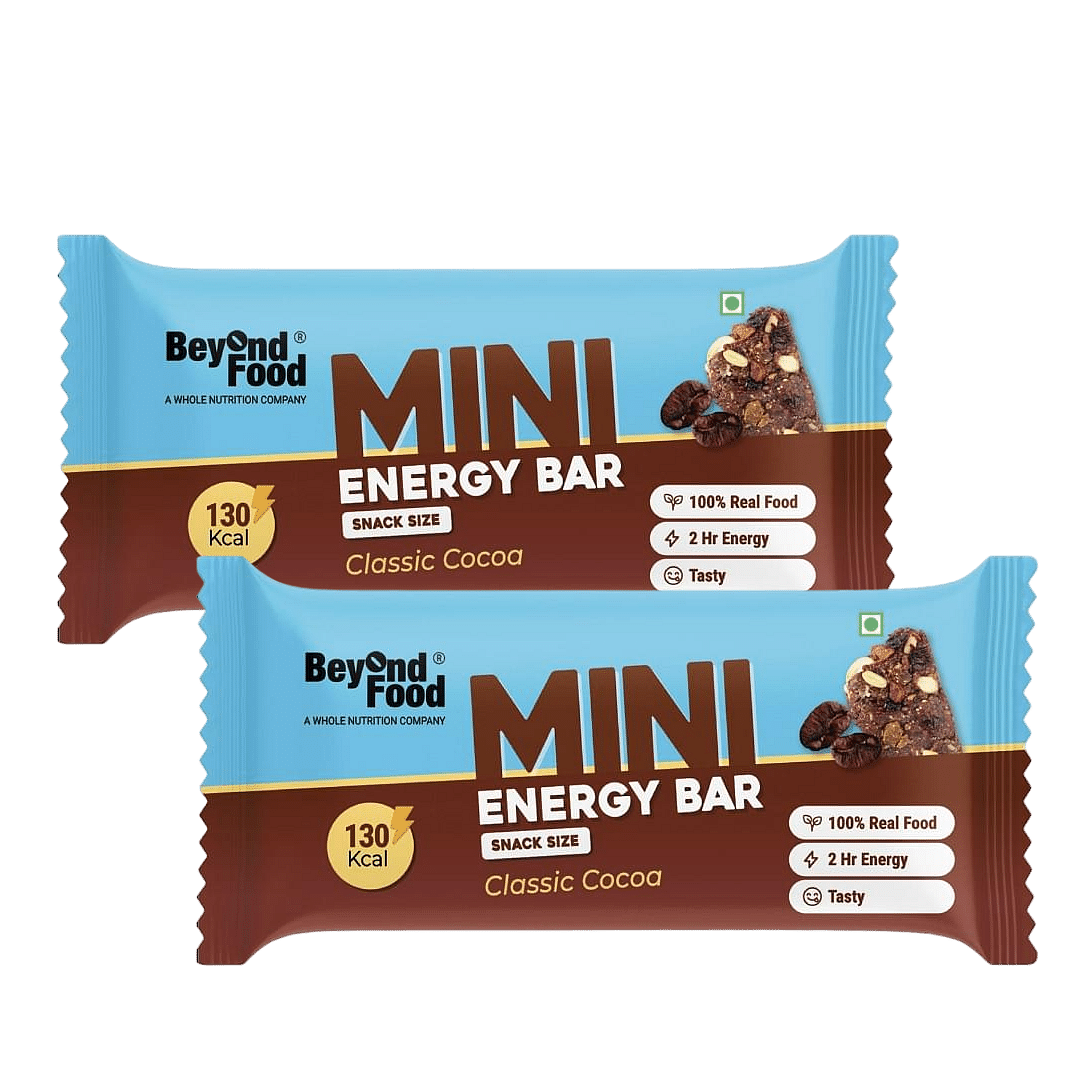 

Beyond Food Mini Energy Bars - Classic Cocoa | 6 Bars x 30g | Pack of 2