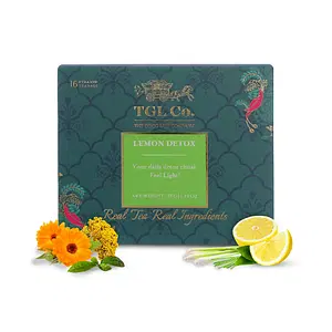 TGL Co. Lemon Detox Green Tea 16 Teabag Box