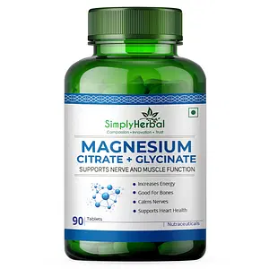 Simply Herbal Magnesium Citrate Complex Supplements 330 mg - 90 Tablets