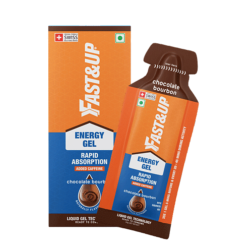 

Fast & Up Energy Gel- Improved endurance and performance gel for running & cycling, Instant energy booster-73kcal per 30g - 5 Sachets - Chocolate ...